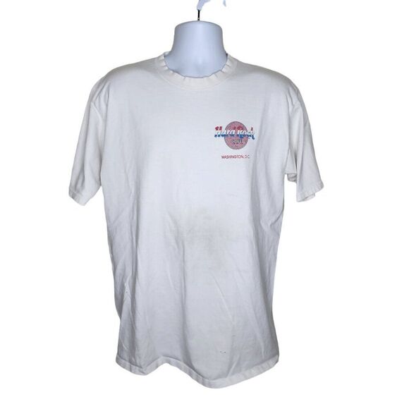 Vintage 80s Hard Rock Cafe Washington Save the Planet Mens Size XL White - Picture 2 of 7